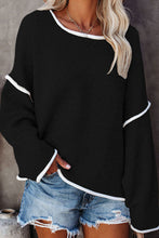Load image into Gallery viewer, Fashion Street Solid Patchwork O Neck Sweaters(3 Colors)