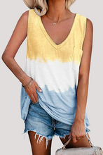 Load image into Gallery viewer, funninessgames Casual Patchwork Tie Dye Pocket V Neck T-Shirts