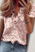 Load image into Gallery viewer, funninessgames Casual Print Patchwork V Neck Blouses(3 Colors)