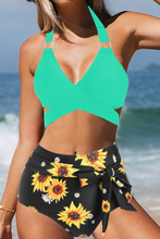Load image into Gallery viewer, funninessgames Casual Print Split Joint Swimwears