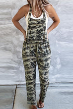 Load image into Gallery viewer, funninessgames Casual Camouflage Print Split Joint Square Collar Harlan Jumpsuits