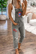 Load image into Gallery viewer, funninessgames Casual Print Split Joint Harlan Jumpsuits