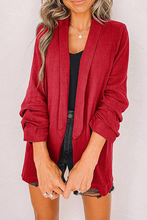 Load image into Gallery viewer, funninessgames Casual Solid Patchwork Cardigan Collar Outerwear