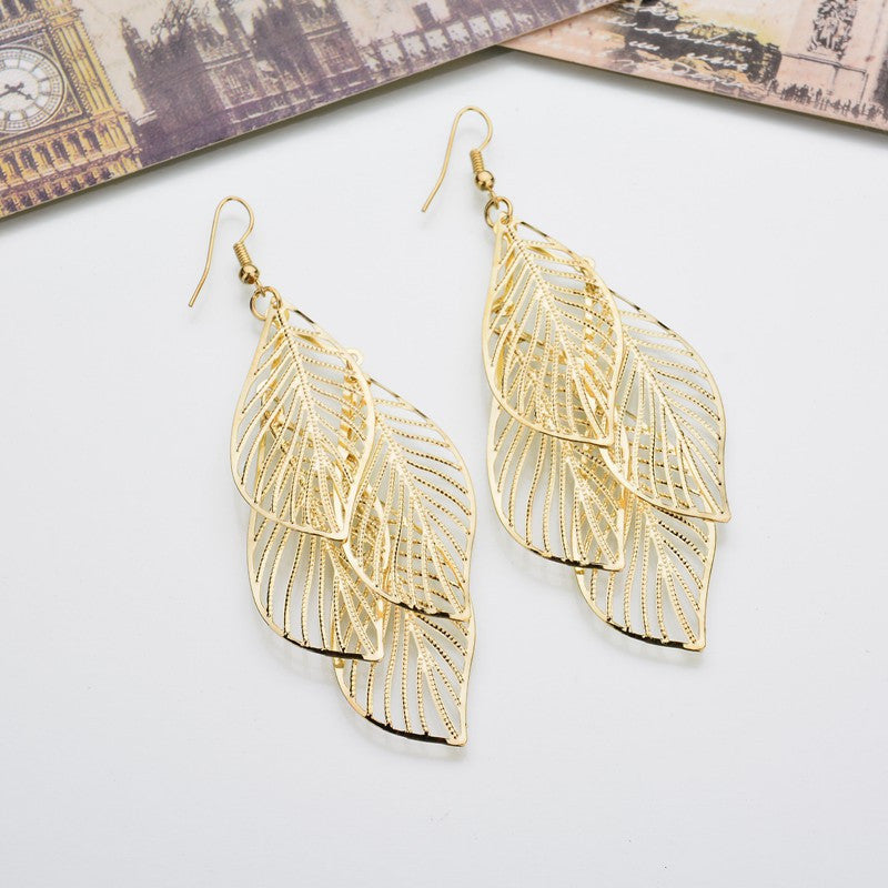 funninessgames Daily Simplicity Solid Hollowed Out Earrings