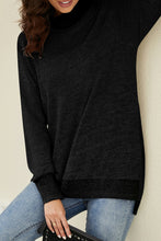 Load image into Gallery viewer, funninessgames Casual Solid Contrast Half A Turtleneck Tops