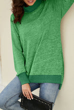 Load image into Gallery viewer, funninessgames Casual Solid Contrast Half A Turtleneck Tops