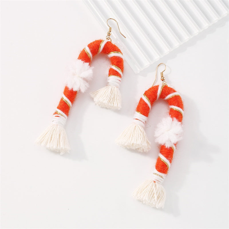 funninessgames Casual Daily Party Patchwork Tassel Earrings