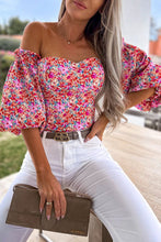 Load image into Gallery viewer, funninessgames Sweet Elegant Print Printing Off the Shoulder Tops