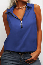Load image into Gallery viewer, funninessgames Sexy Casual Solid Zipper Turndown Collar Tops
