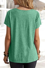 Load image into Gallery viewer, funninessgames Casual Daily Solid Asymmetrical U Neck T-Shirts