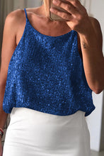 Load image into Gallery viewer, funninessgames Sexy Solid Sequins Sequined V Neck Tops