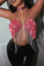 Load image into Gallery viewer, funninessgames Sexy Patchwork Tassel Chains Backless Halter Tops