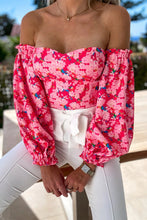 Load image into Gallery viewer, funninessgames Sweet Elegant Print Printing Off the Shoulder Tops