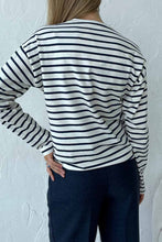 Load image into Gallery viewer, funninessgames Casual Striped Patchwork O Neck Tops(5 Colors)