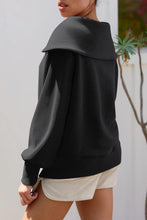 Load image into Gallery viewer, Street Solid Zipper Turndown Collar Tops