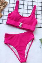 Load image into Gallery viewer, funninessgames Nylon Two Piece Suits Solid Patchwork Fashion adult Sexy Bikinis Set