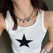 Load image into Gallery viewer, Silver Color Bead Metal Pentagram Star Pendant Necklace for Women Girl Jewelry Gifts Punk Trend Y2K Choker HUANZHI 2022 NEW