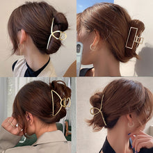 Load image into Gallery viewer, Women Geometric Hair Claw Girls Clamps Fashion Metal Hair Crab Cross Hair Clips Headband Hairpin Fashion Hair Accessories