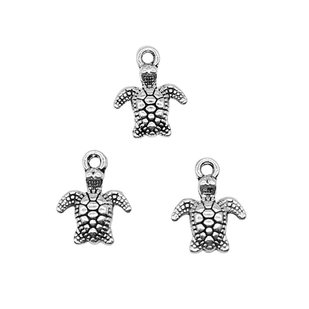 WYSIWYG 20pcs 10x13mm Charms Sea Turtle DIY Jewelry Findings 2 Colors Sea Turtle Charms