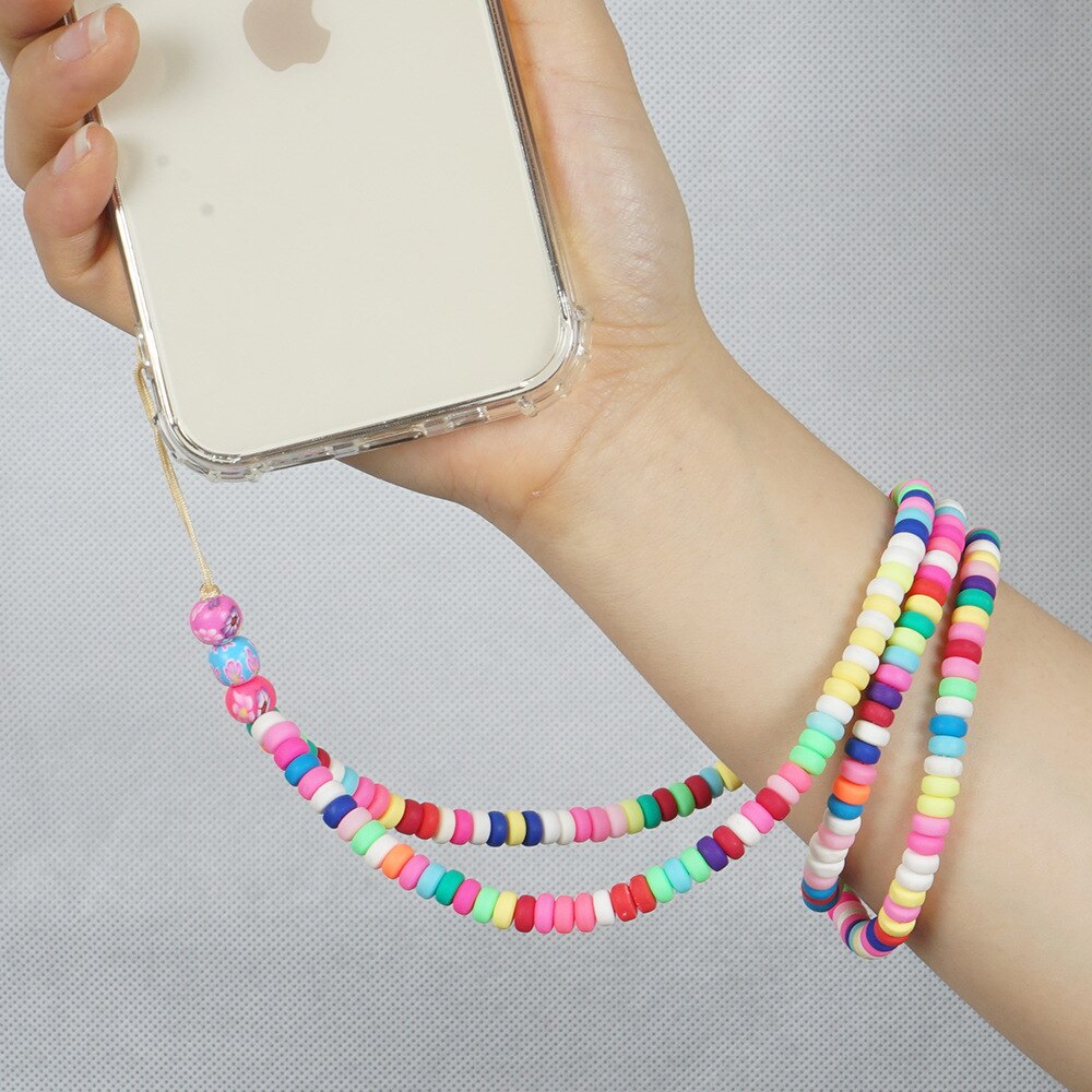 2022 Trendy Star Pearl Mobile Phone Chain For Women Fashion Long Beaded Phone Case Hang Cord Girl Anti-lost Lanyard Jewelry Gift