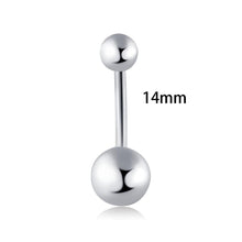 Load image into Gallery viewer, JUNLOWPY Wholesales 100pcs Silver 10/12/14mm Belly  Button Rings Body Piercing  Navel Piercing 14g 10mm