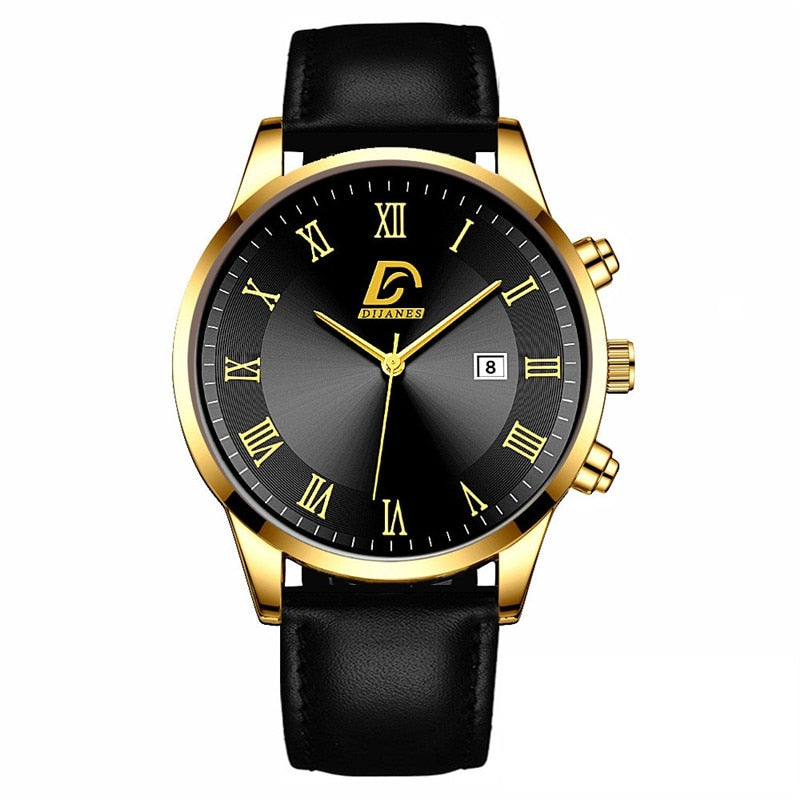 2023 Fashion Mens Gold Stainless Steel Watches Luxury Minimalist Quartz Wrist Watch Men Business Casual Watch relogio masculino