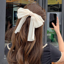 Load image into Gallery viewer, Vintage Black Big Large Satin Bow Hair Clip For Women Girls Wedding Long Ribbon Korean Hairpins Barrette Hair Accessories Gifts