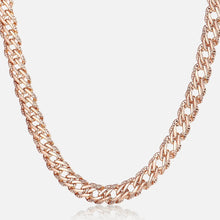 Load image into Gallery viewer, Trendsmax Necklaces for Women Men 585 Rose Gold Venitian Curb Link Chain Necklace 45cm 55cm 60cm Fashion Jewelry KGN453