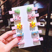 Load image into Gallery viewer, 10PCS/Set New Girls Cute Cartoon Ice Cream Unicorn Hair Clips Kids Lovely Hairpins Headband Barrettes Fashion Hair Accessories