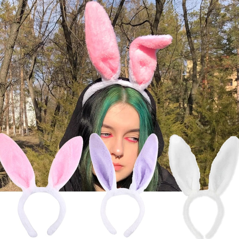 Cute Bunny Ears Headwear ComfortablE Rabbit Ears Headband Rabbit Headwears Anime Bunny Hairpin Cosplay Girls Hair Accessories