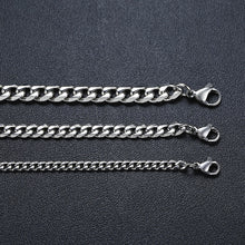 Load image into Gallery viewer, CUBAN LINK 3 TO 7 MM  STAINLESS STEEL NECKLACE FOR MEN CHOKER JEWELRY