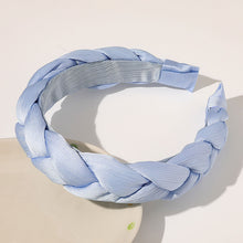 Load image into Gallery viewer, New Solid Color Satin Hair Accessories Wide Weaving Hairbands Braided Headband Hair Hoop Fashion Hair Bands Bezel Headdress