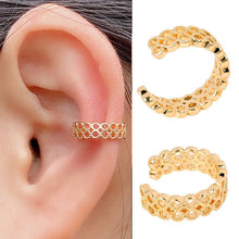 Load image into Gallery viewer, Stackable Earrings Without Ear Hole Star Wrap Clip On Earrings Earcuff for Women Chain Hollow Ear Cuff  Fake Earring Piercing