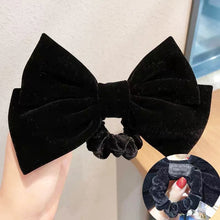 Load image into Gallery viewer, 15cm Large Bow Velvet Hairpin Romantic Bow Hairpin Women Girl Child Princess Bow Tie Hairpin Hair Ring Hair Accessories
