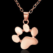 Load image into Gallery viewer, Silver Color Gold Dog Cat Necklace For Women jewelry accessories Animal Paw Pet Choker Necklace Pendant Footprints New