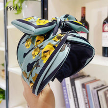 Load image into Gallery viewer, PROLY New Fashion Women Headband Big Bow Knot Flower Hairband Casual Bohemia Turban Headwear Adult Hair Accessories
