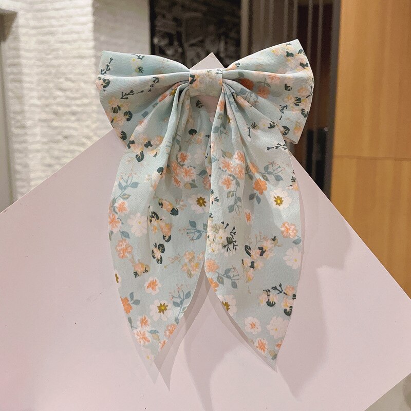 Women Sweet Big Bow Hairpins Bow-Knot Hair Clip Solid Color Hairpin Satin Butterfly Barrettes Duckbill Clip Hair Accessories