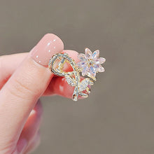 Load image into Gallery viewer, Shining Crystal Flower Shape Hair Clip For Hair Alloy Accessories For Girls For Dancing With Bangs Clip Shark Clip