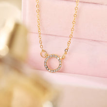 Load image into Gallery viewer, YWZIXLN 2022 Trend Elegant Jewelry Crystal Circle Pendant Necklace Golden Color Unquie Women Fashion Necklace Wholesale N0186