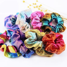 Load image into Gallery viewer, 10pcs Metallic Laser Elastic Hair Band for Women Girls Scrunchies Hair Rubber Ties Ponytail Holder Headband Hair Accessories