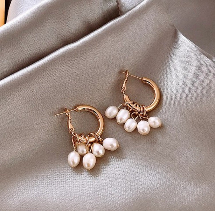 2022 New Trendy Moon Dangle Earrings For Women Temperament Pearl Cherry Cat Rhinestone Pendant Earring Girl Party Jewelry Gift