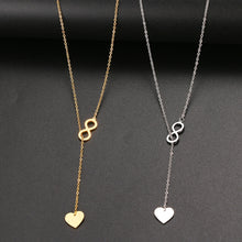 Load image into Gallery viewer, 316L Stainless Steel Fashion &quot;8&quot; And Heart Shape Pendant Layered style Necklace For Women Jewelry Party Friend Gifts 2022 New