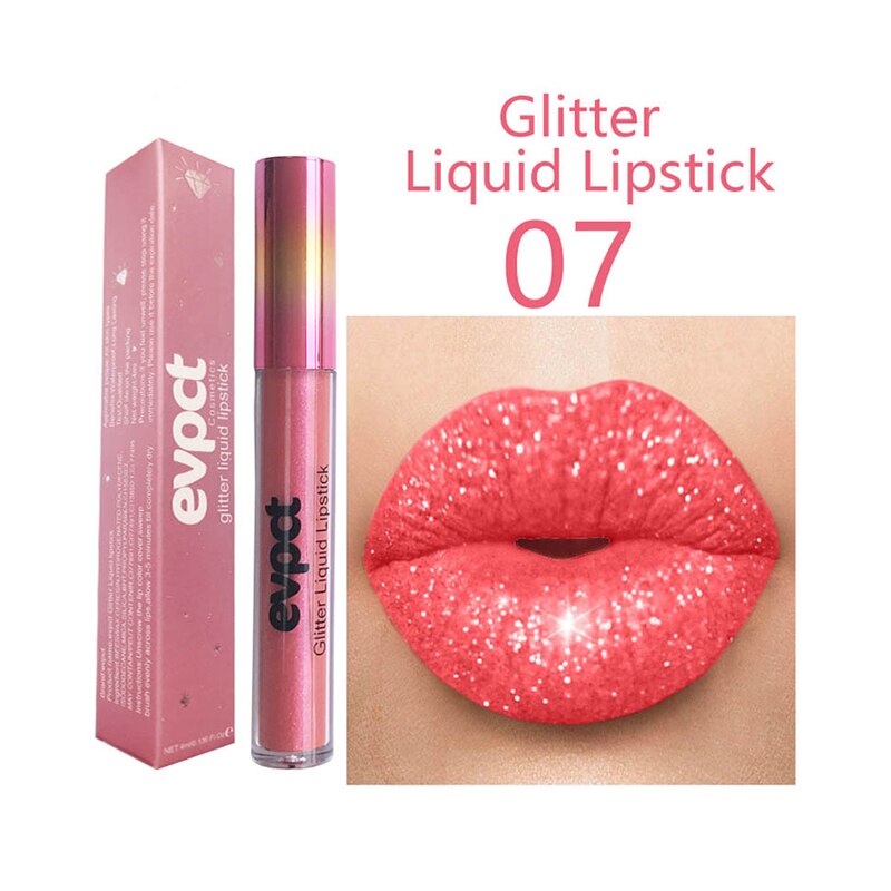 15 Colors Matte Glitter Lip Gloss Diamond Shimmer Nude Makeup Liquid Lipsticks Waterproof Long Lasting Lip Tint Shiny Cosmetics
