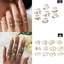 Load image into Gallery viewer, 30 Styles Trendy Boho Midi Knuckle Ring Set For Women Crystal Geometric Finger Rings Fashion Bohemian Jewelry