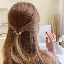 Load image into Gallery viewer, 2022 New Retro Imitation Crystal Bangs Clip Temperament Hairpin Top Clip Side Frog Buckle Clip