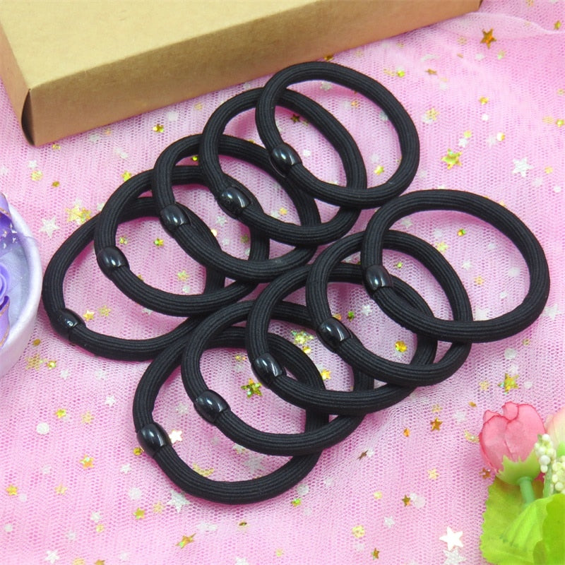 12PCS/LOT Simple Tie Knot Colors Elastic Hair Bands For Girls Bohemian Headband Scrunchy Korean Kids Hair Accessories For Women