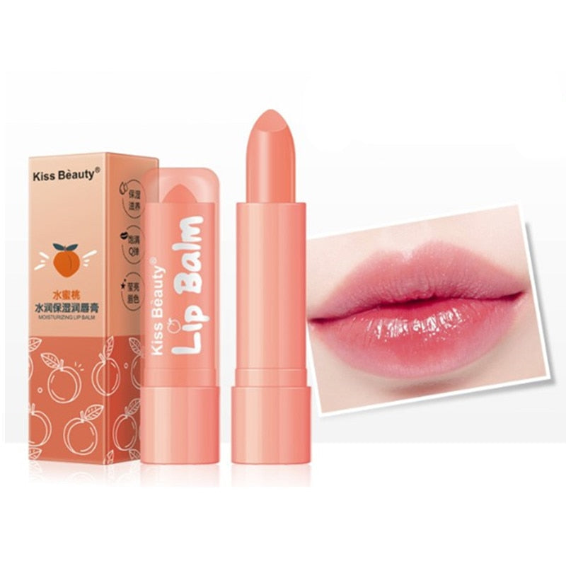 Vitality Color Lip Balm Change Lipstick Peach Girl Moisturizing Long Lasting Lip Gloss Makeup Lip Care Repair Korean Cosmetics