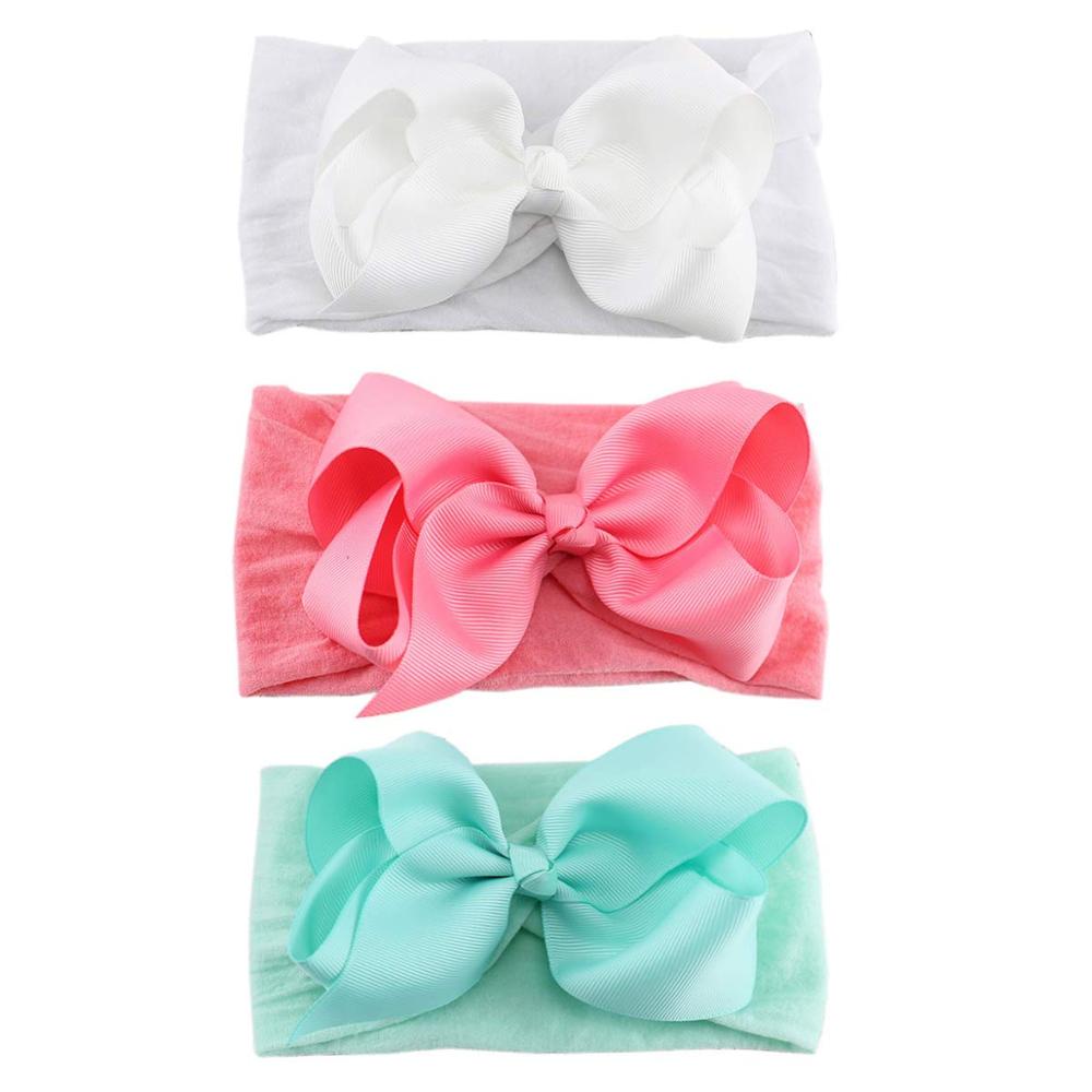 20 Pieces 6 Inch Soft Elastic Nylon Headbands Hair Bows Headbands Hairbands for Baby Girl Toddlers Infants Newborns