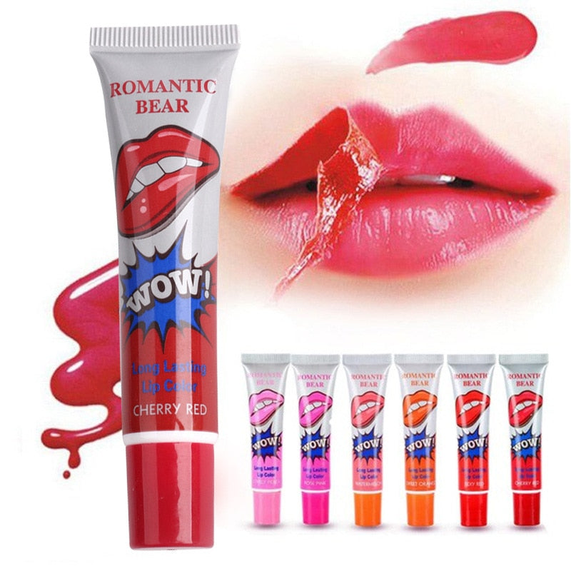 6 Colors Amazing Peel Off Liquid Lipstick Waterproof Long Lasting Lip Gloss Tint Moisturizing Tear Off Lip Stain Makeup Cosmetic
