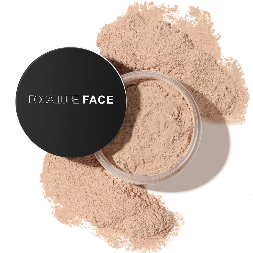 FOCALLURE Face Loose Powder Mineral 3 Colors Waterproof Matte Setting Finish Makeup Oil-control Professional Cosmetics for Women